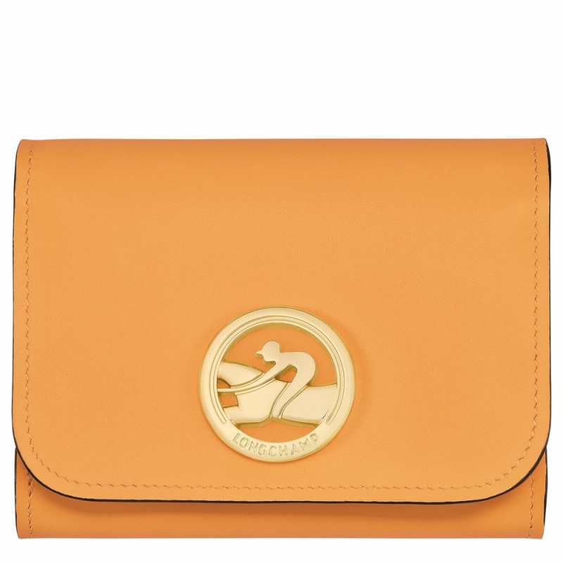 Apricot Longchamp Box-Trot Women's Wallets
